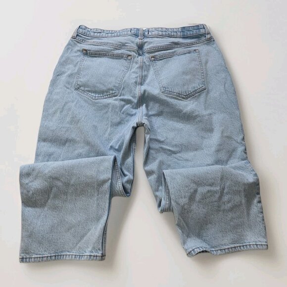 Abercrombie & Fitch Curve Love Jean Women 33 / 16R Light Blue High Rise Cropped - Picture 16 of 16